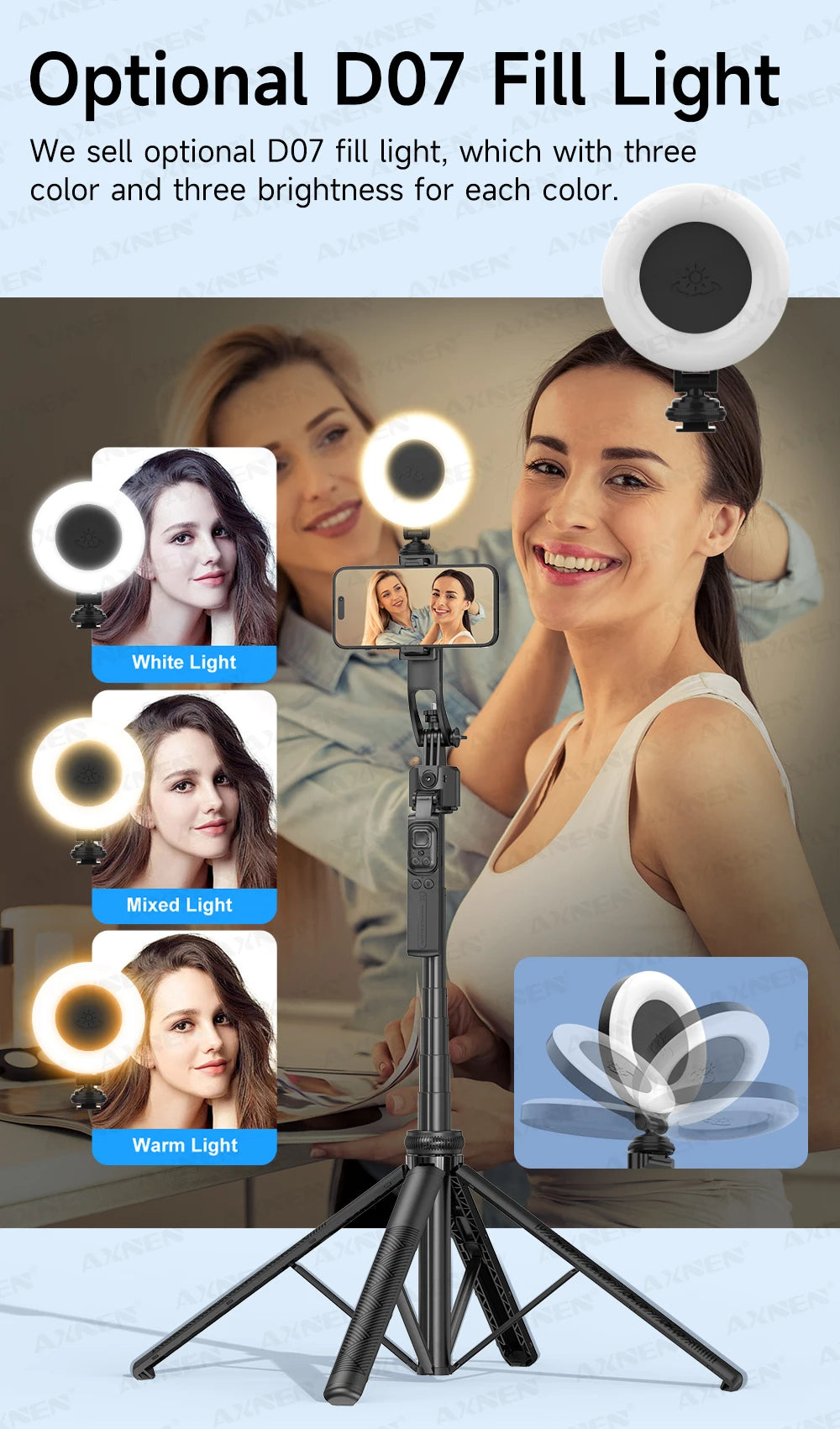 SmartPod AI™ - Treppiede 360° Auto-Rotante con Telecomando TikTok e Stabilizzatore Intelligente | Cameraman Automatico