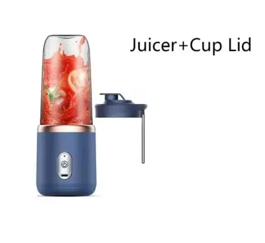 JuiceGo™ | Mini Frullatore Portatile USB - Spremiagrumi da Viaggio Ricaricabile | Tappo per Tazza integrato