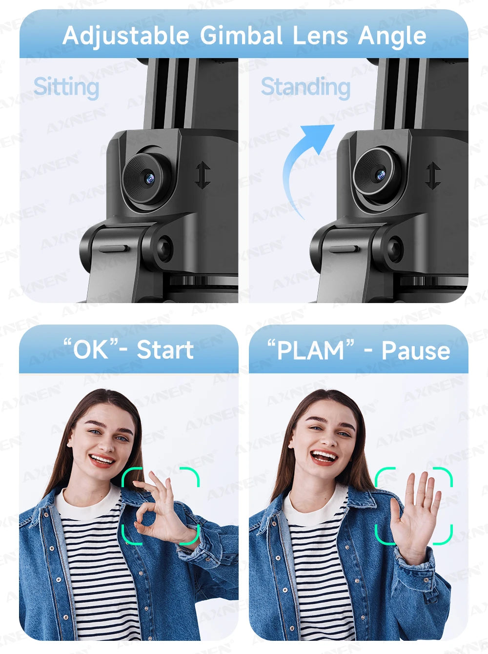 SmartPod AI™ - Treppiede 360° Auto-Rotante con Telecomando TikTok e Stabilizzatore Intelligente | Cameraman Automatico