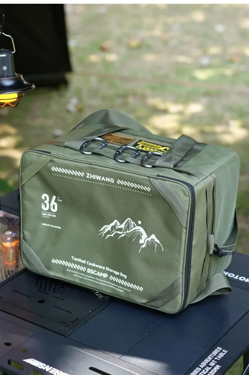Tactical-Camp Box™ | Borsa Termica Multifunzionale con Tavolo Integrato - Borsa Porta Attrezzatura