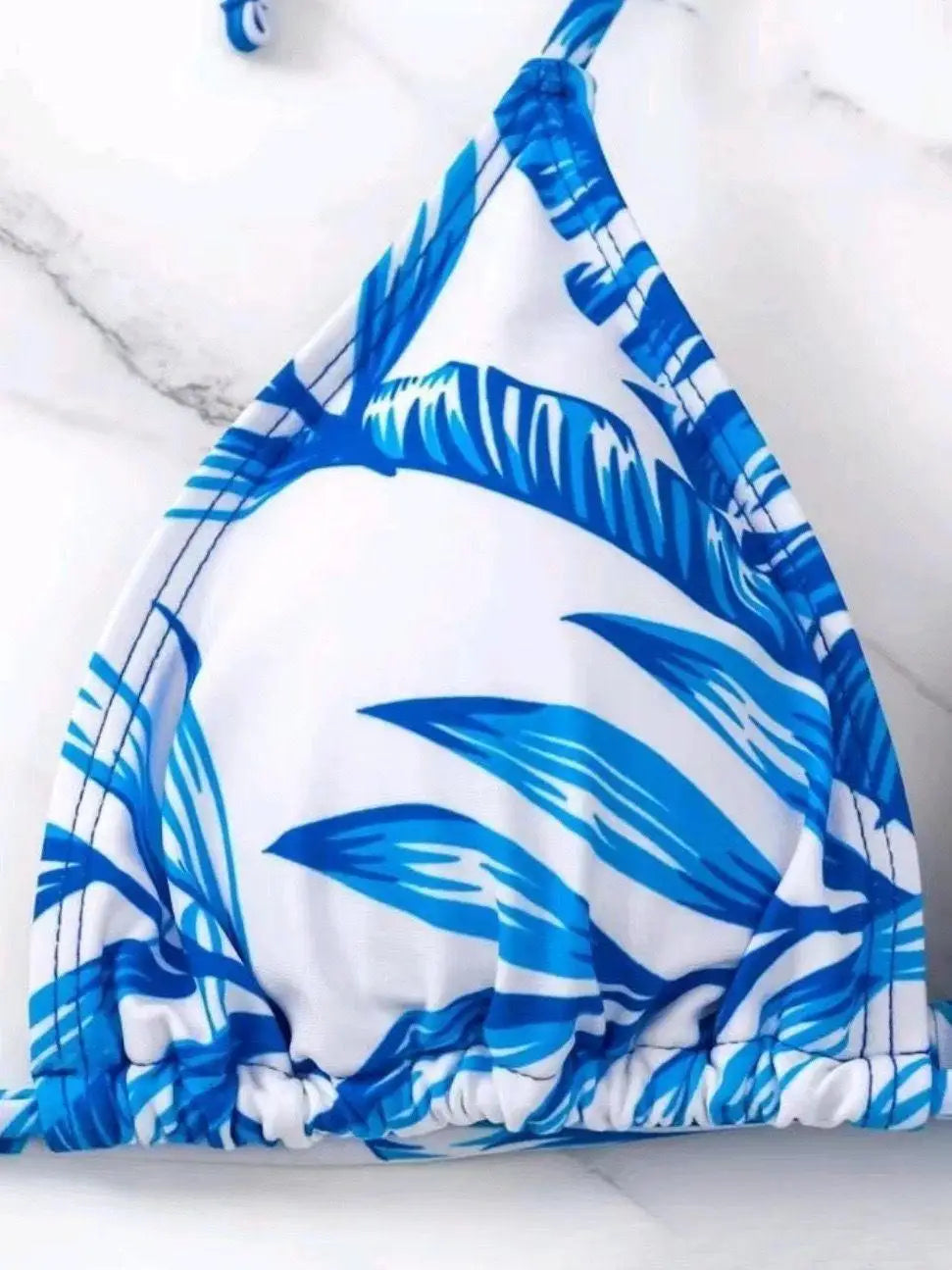 ExoticSet™ | Set 3 Pezzi con Bikini a triangolo e Copricostume Coordinato | Texture Esotica