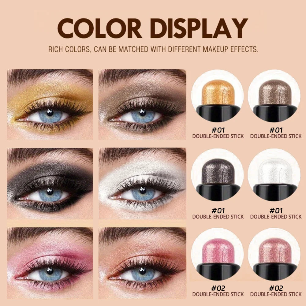 DualShine Pro™ – Ombretto Stick Doppia Punta - Base Opaca & Glitter Luccicanti | Sguardo Intenso in 30 Secondi