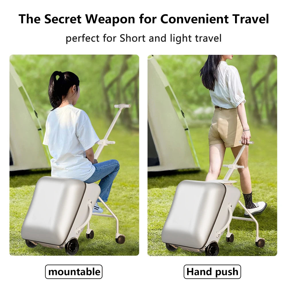 Travel-Kids Case™ | Valigia Trolley Cavalcabile con Seduta Integrata - Ruote Girevoli a 360°