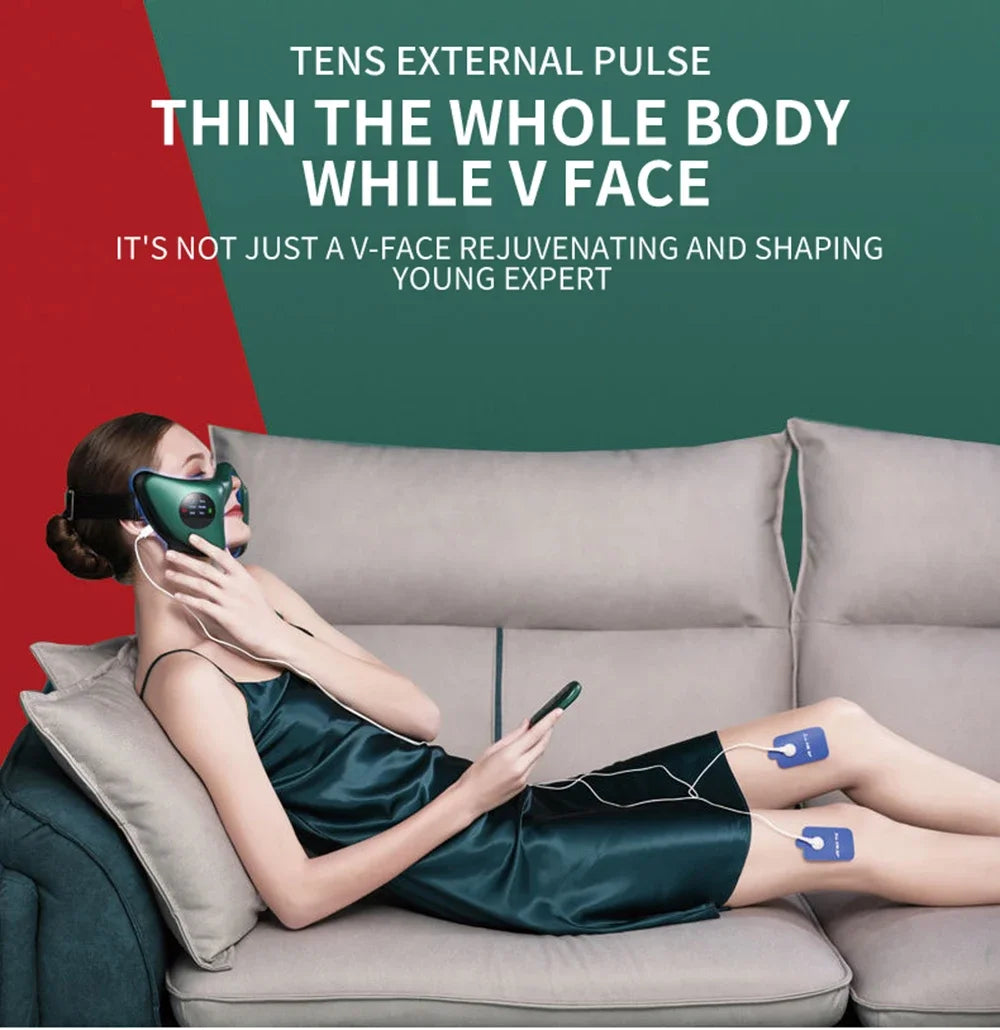 V-Lift Pro™ - Massaggiatore Facciale Fototerapia & Lifting EMS | Qualità Premium | Modellatore Corpo 2-in-1