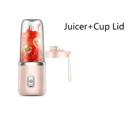 JuiceGo™ | Mini Frullatore Portatile USB - Spremiagrumi da Viaggio Ricaricabile | Tappo per Tazza integrato