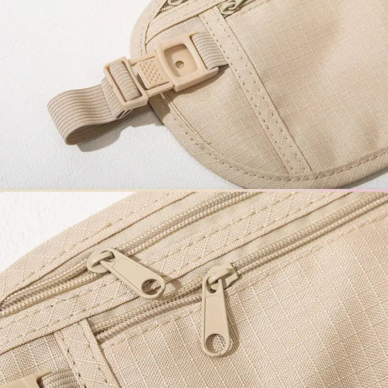 Secure-Travel™ Slim | Marsupio Antifurto Sottile per Soldi e Documenti - Design Discreto per Viaggi e Corsa