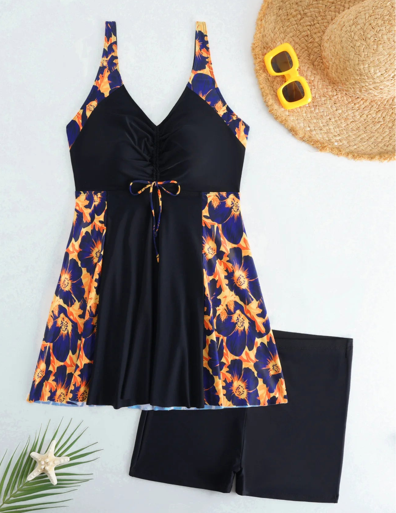 BeautyCurve™ Plus | Costume Modellante "Armonia Tropicale" - 8 Varianti di colore | Comfort Totale XL-5XL