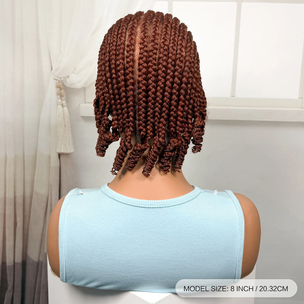 BraidedBob™ | Parrucca Sintetica Premium con Treccine Senza Nodi - Full Lace HD e Baby Hair