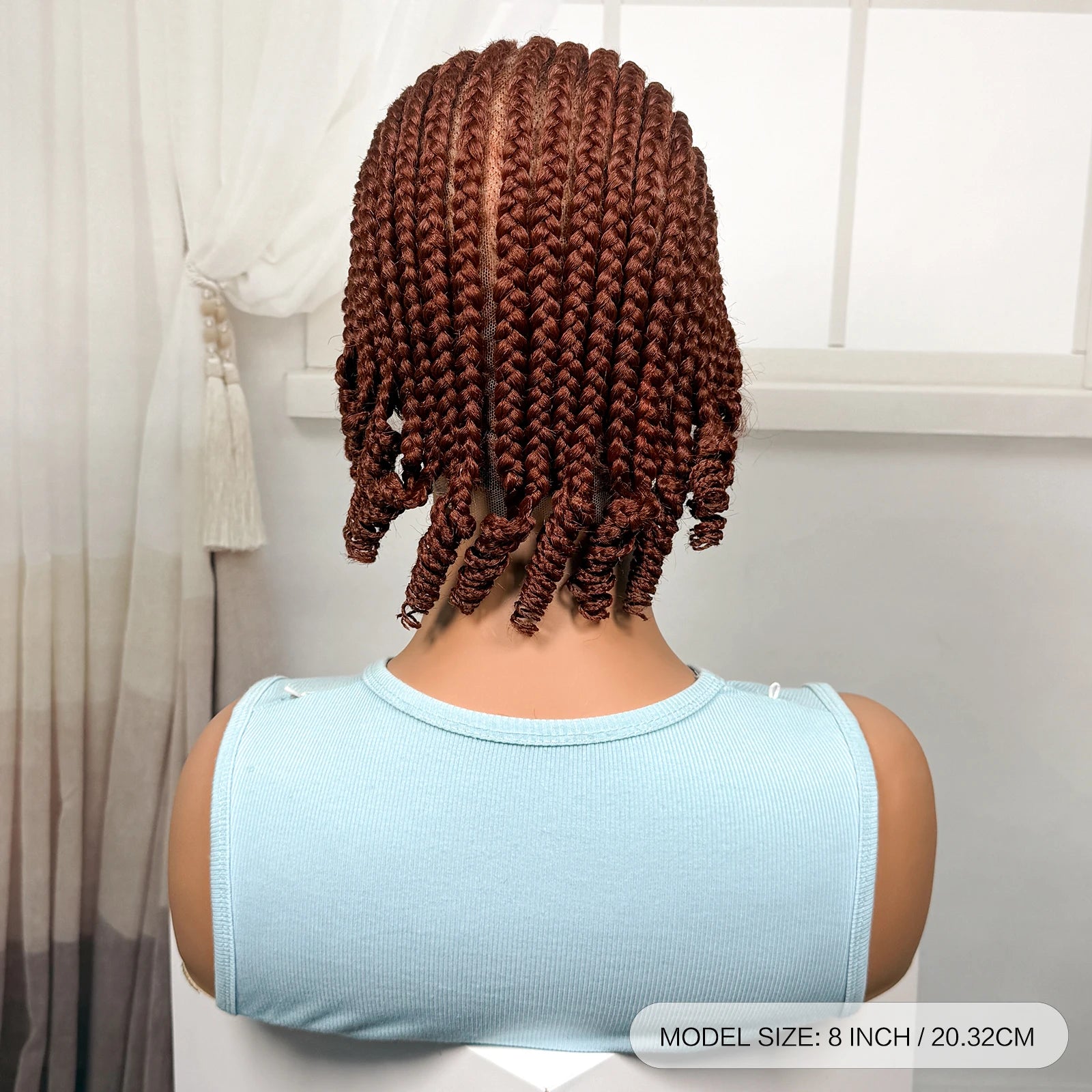 BraidedBob™ | Parrucca Sintetica Premium con Treccine Senza Nodi - Full Lace HD e Baby Hair