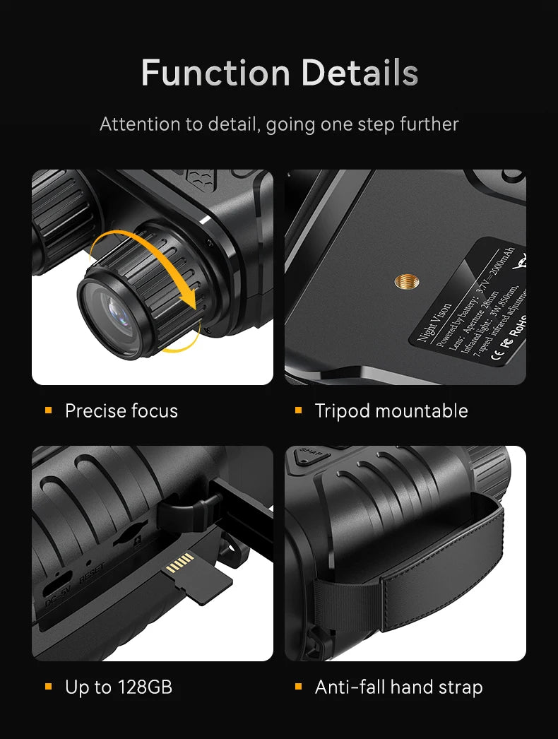 NightVision Elite™ | Binocolo Digitale Infrarossi 1080P - 800m - Visore Notturno Professionale con Schermo 2.8"