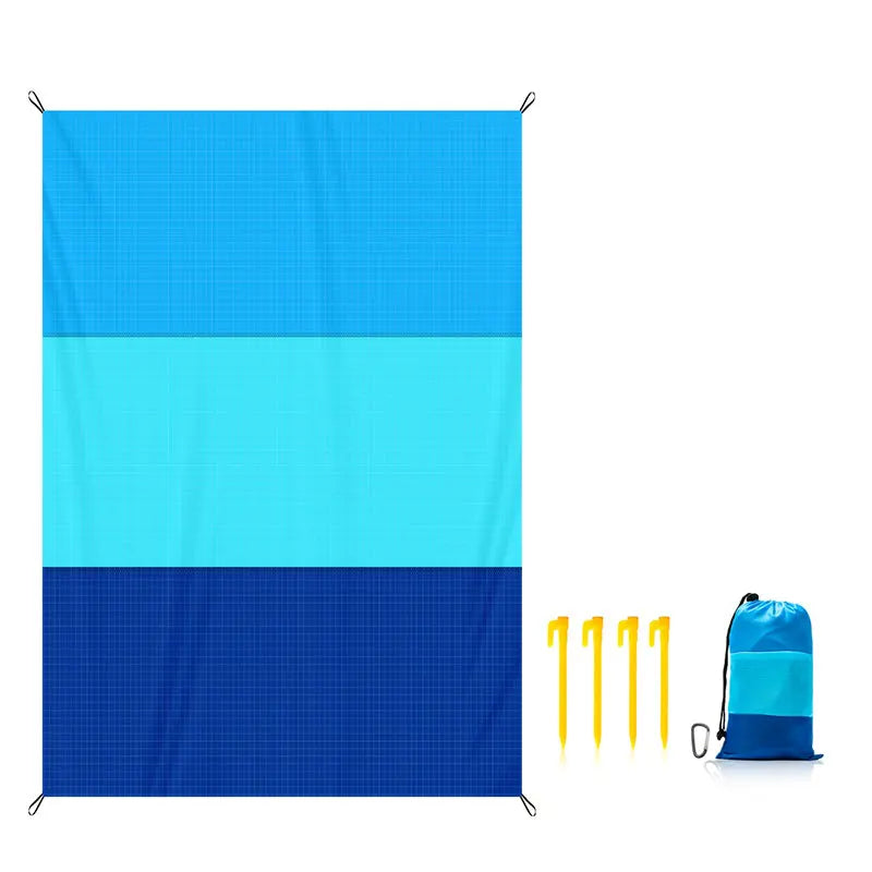 OceanMat SandFree™ | Tappetino da Spiaggia Ultra-Leggero con Picchetti - Antisabbia e Impermeabile