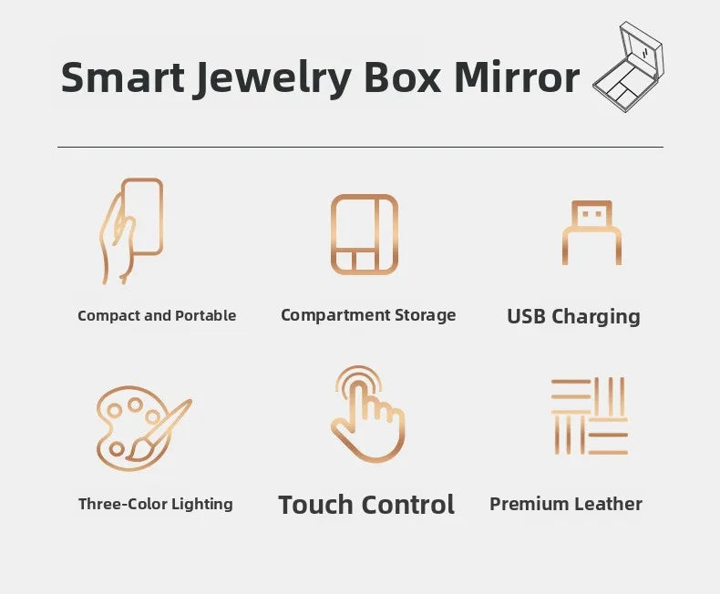 BeautyLed™ - Beauty Case da Viaggio con Specchio LED a 3 Intensità | Mini Makeup Station