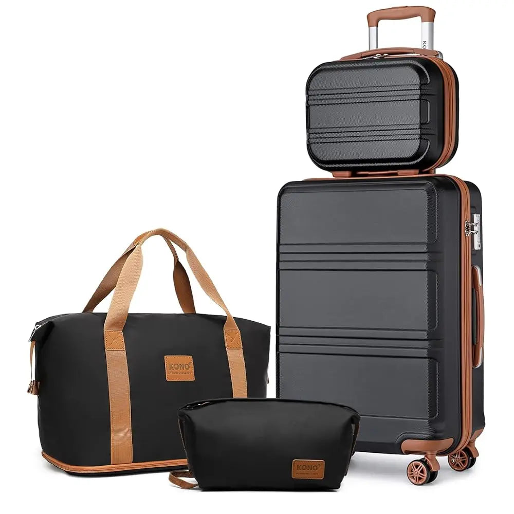 Globtreater™ Set | Kit Bagagli Coordinati Rigidi con Beauty Case e Organizer - Set Valigie Trolley 2/4/6 Pezzi