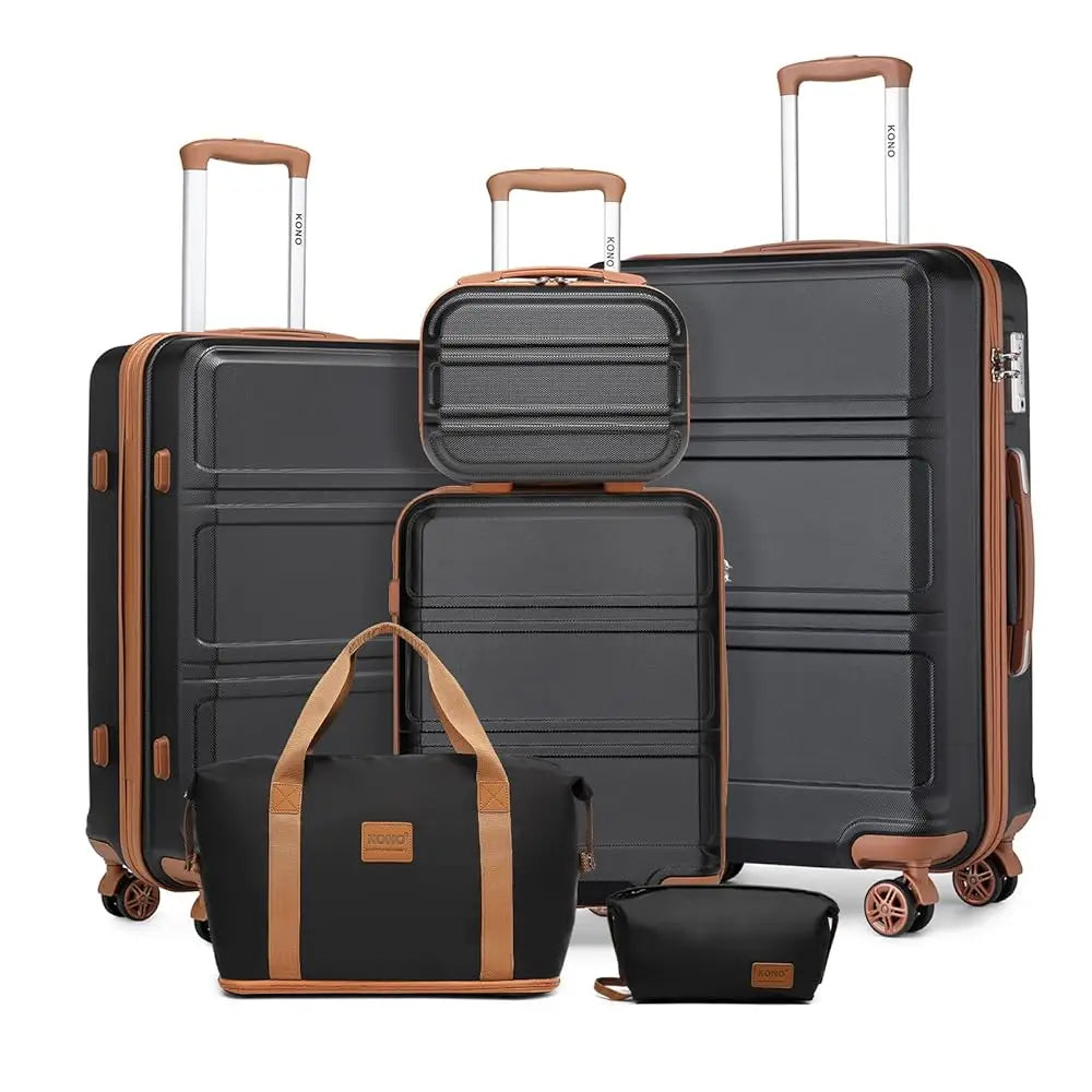 Globtreater™ Set | Kit Bagagli Coordinati Rigidi con Beauty Case e Organizer - Set Valigie Trolley 2/4/6 Pezzi