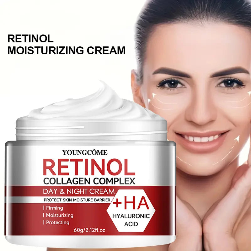 Retinol Collagen Complex™ | Crema Viso Rigenerante Giorno e Notte - Trattamento Intensivo Collagene e Acido Ialuronico
