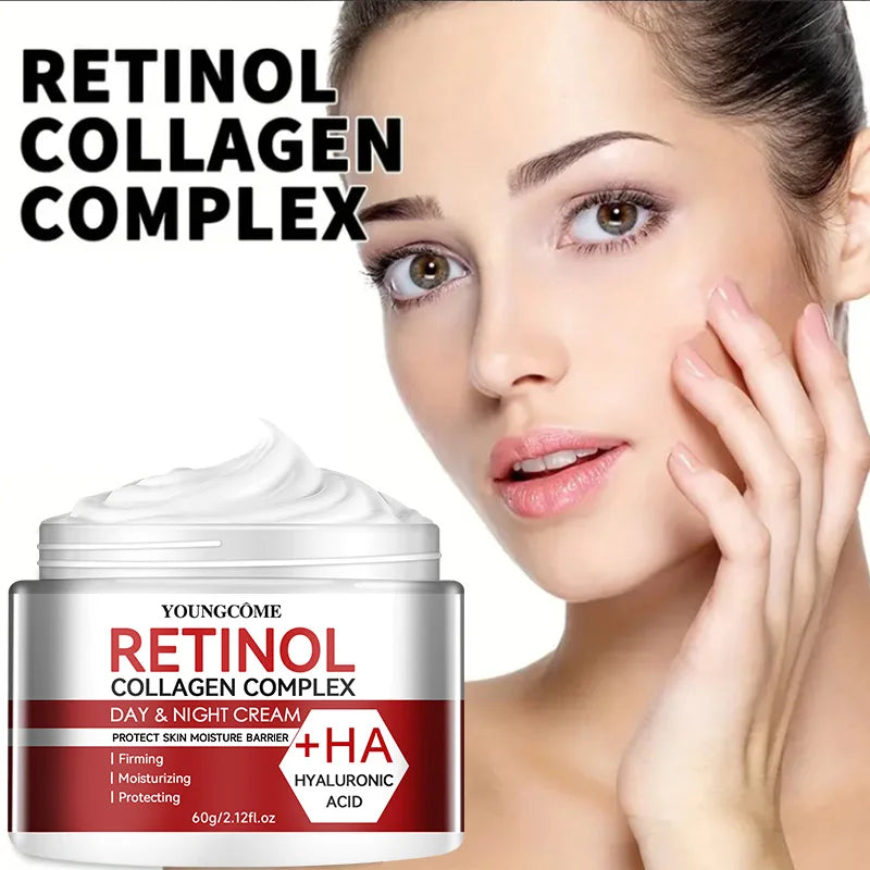 Retinol Collagen Complex™ | Crema Viso Rigenerante Giorno e Notte - Trattamento Intensivo Collagene e Acido Ialuronico
