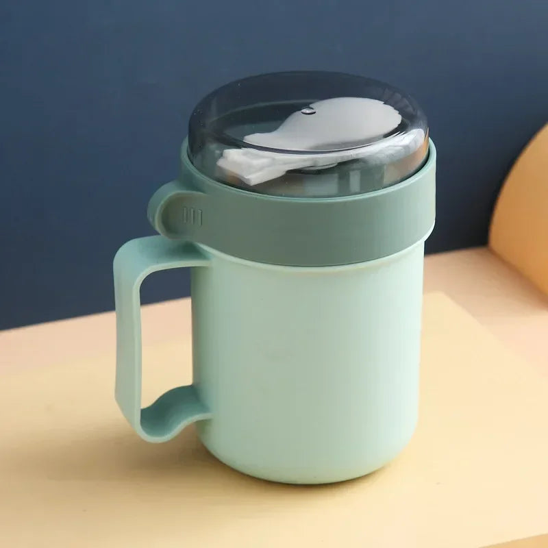 Swift-Soup Cup™ - Comfort | Tazza Termica Ermetica per Zuppa e Colazione - 500ml | con Cucchiaio Integrato e Manico Ergonomico
