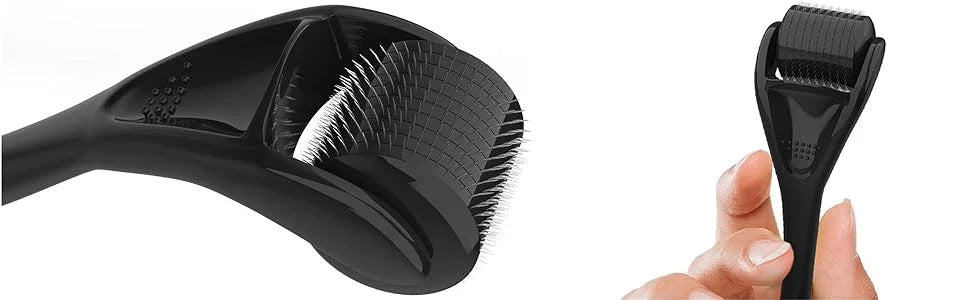 Derma-Boost™ Pro | Roller Micro-Aghi 540 per Capelli e Barba (0.2mm - 0.25mm - 0.3mm) | Trattamento Pelle e Viso
