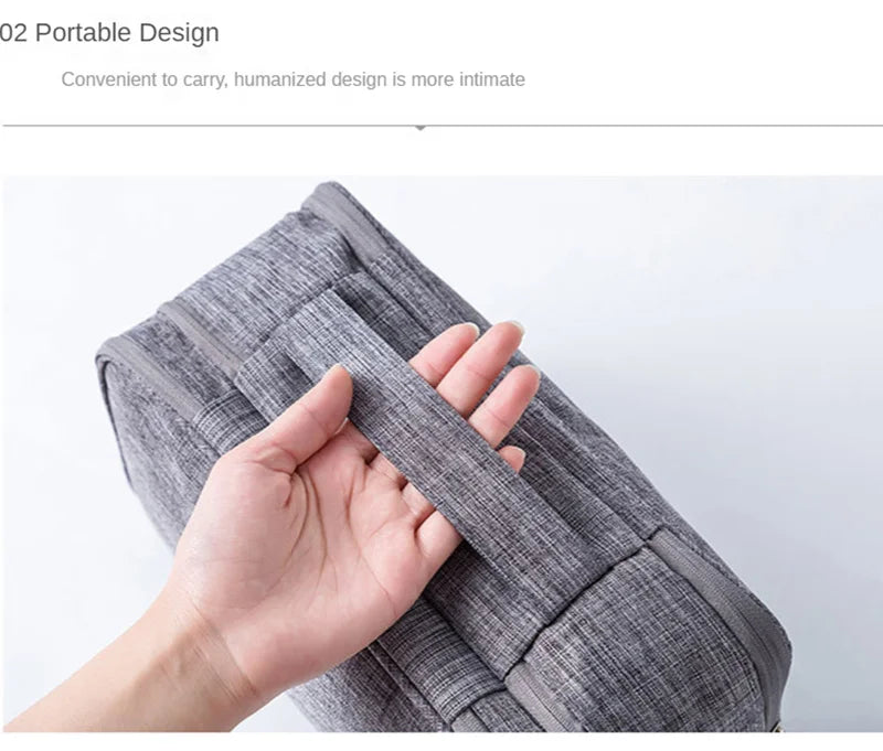 Travel-Organizer Elite™ | Borsa Multi-Scomparto per Biancheria e Cosmetici - Organizer da Viaggio a Strati Differenziati