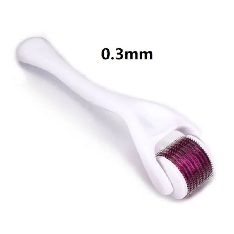 Derma-Boost™ Pro | Roller Micro-Aghi 540 per Capelli e Barba (0.2mm - 0.25mm - 0.3mm) | Trattamento Pelle e Viso
