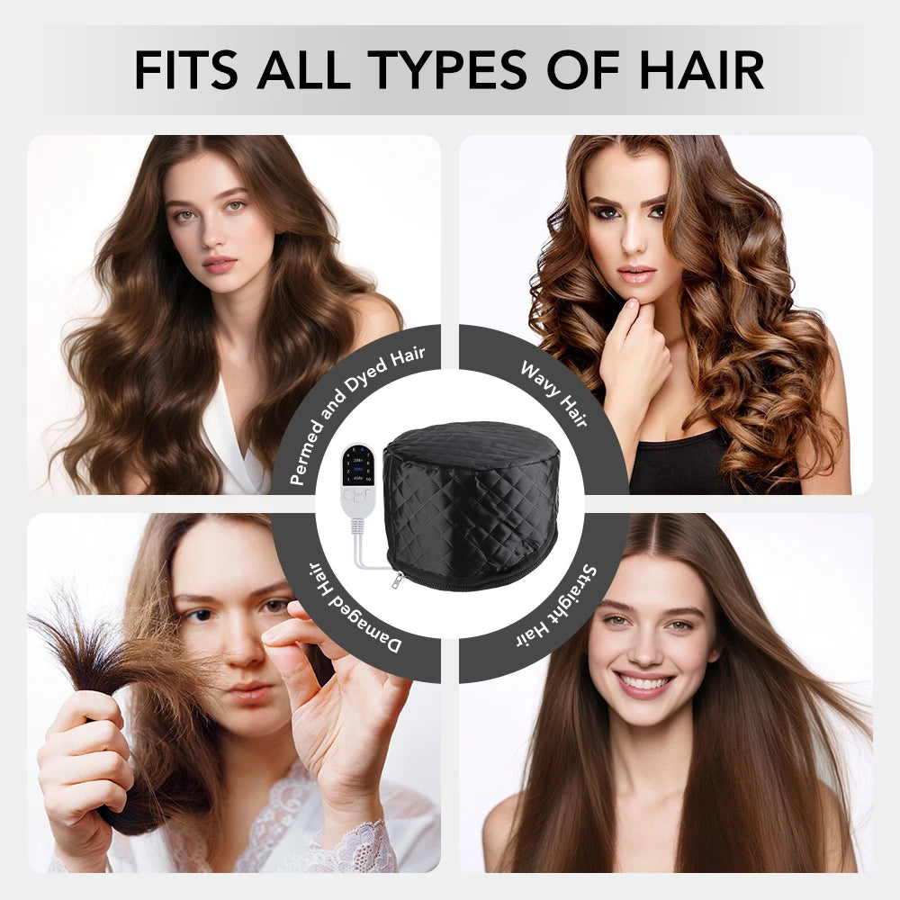 GlowSteam Repair™ – Cuffia Termica Professionale per Trattamenti Capelli