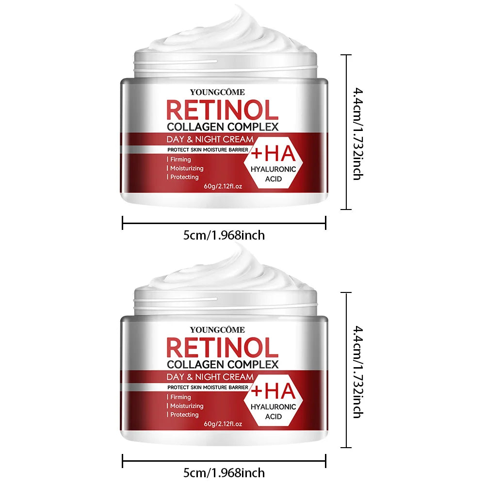 Retinol Collagen Complex™ | Crema Viso Rigenerante Giorno e Notte - Trattamento Intensivo Collagene e Acido Ialuronico