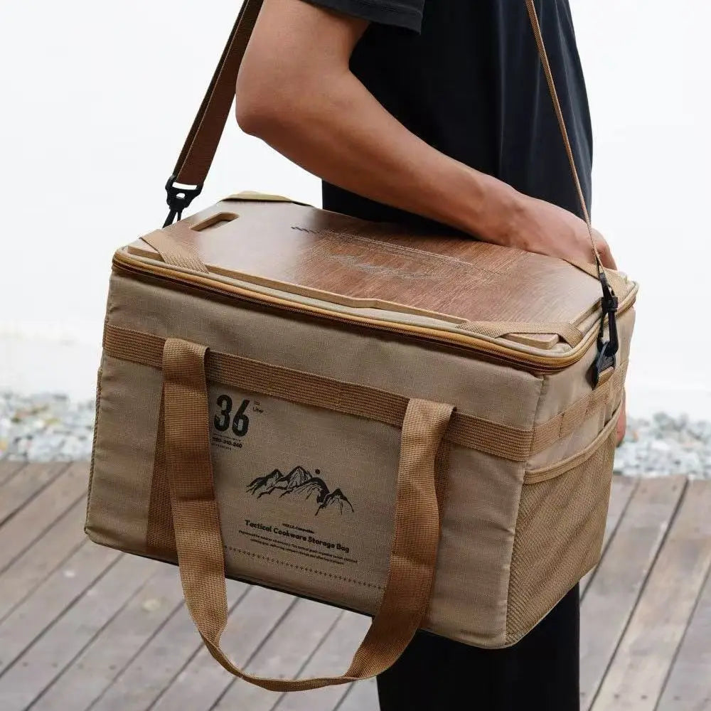 Tactical-Camp Box™ | Borsa Termica Multifunzionale con Tavolo Integrato - Borsa Porta Attrezzatura