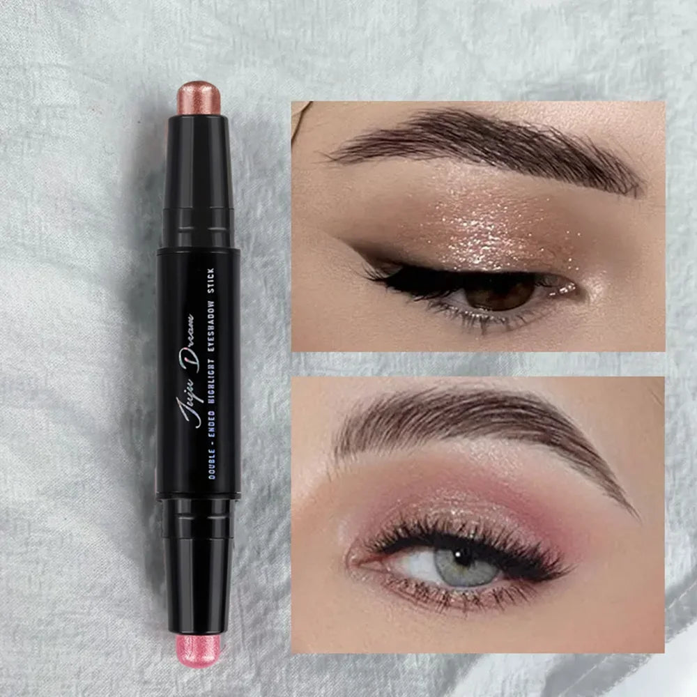 DualShine Pro™ – Ombretto Stick Doppia Punta - Base Opaca & Glitter Luccicanti | Sguardo Intenso in 30 Secondi