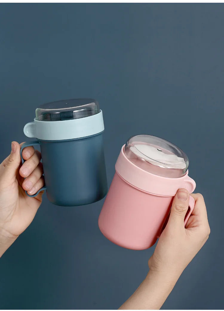 Swift-Soup Cup™ - Comfort | Tazza Termica Ermetica per Zuppa e Colazione - 500ml | con Cucchiaio Integrato e Manico Ergonomico