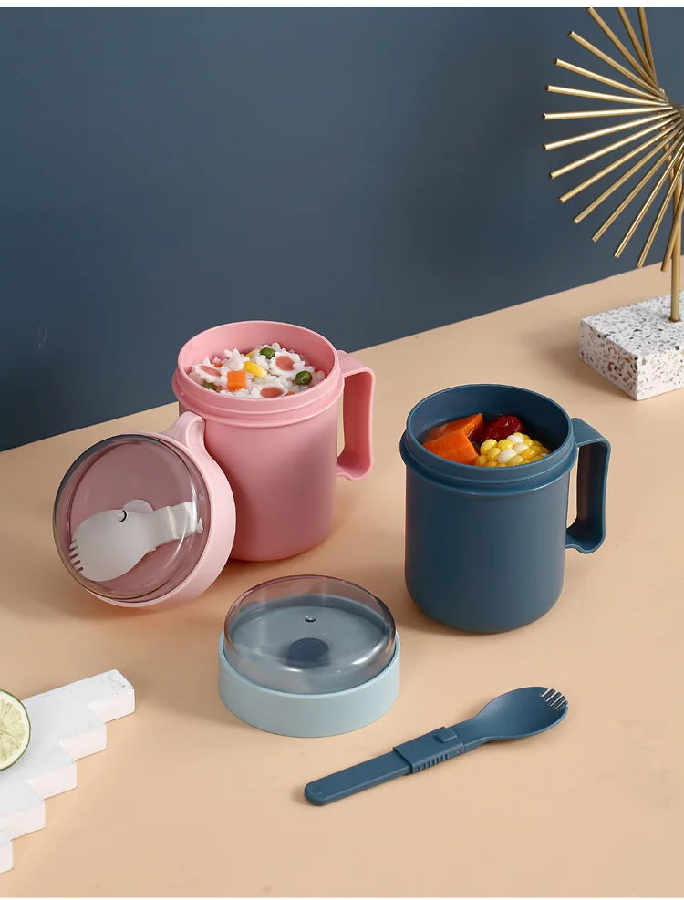 Swift-Soup Cup™ - Comfort | Tazza Termica Ermetica per Zuppa e Colazione - 500ml | con Cucchiaio Integrato e Manico Ergonomico