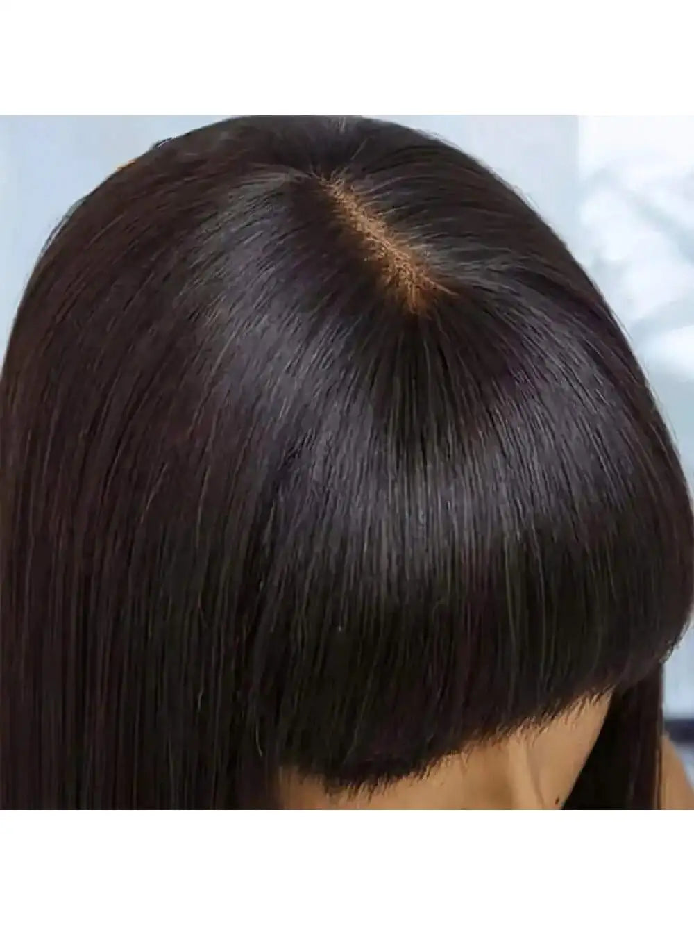 RealWigBob™| Parrucca Caschetto Liscio Effetto Seta - Frangia Moderna| Capelli Veri