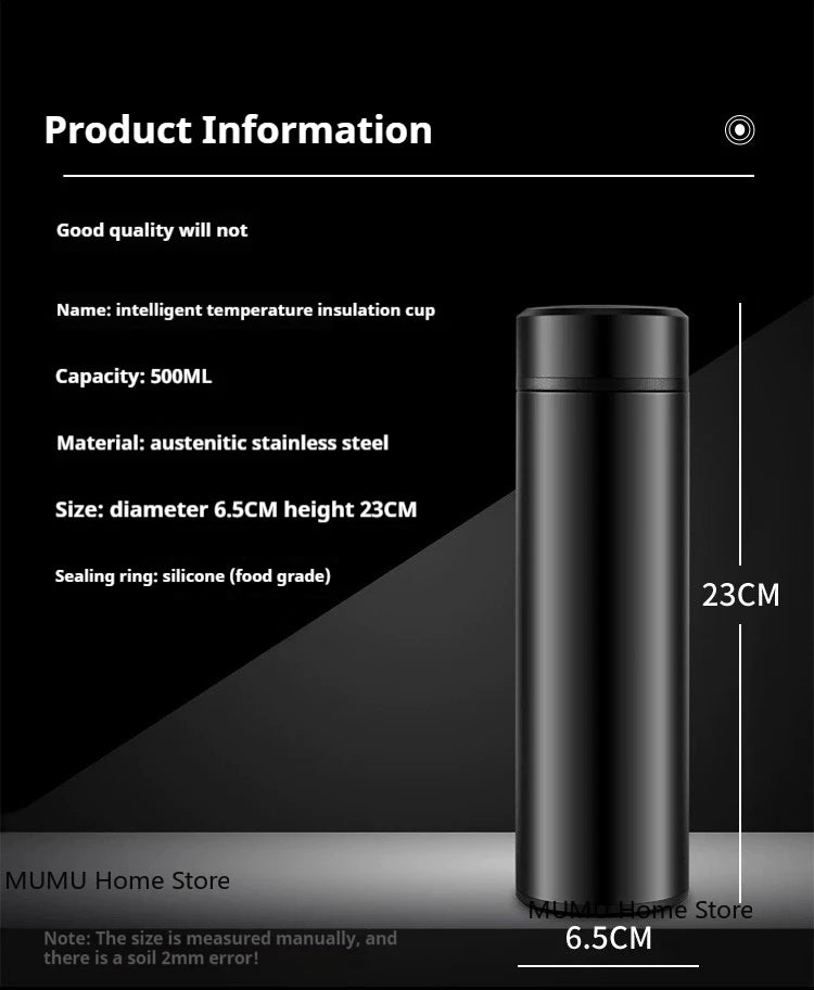 Swift-Smart Thermos™ | Thermos Intelligente 500ml in Acciaio Inox con Filtro Infusore - Display LED Temperatura