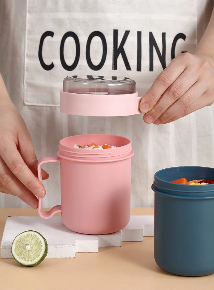 Swift-Soup Cup™ - Comfort | Tazza Termica Ermetica per Zuppa e Colazione - 500ml | con Cucchiaio Integrato e Manico Ergonomico
