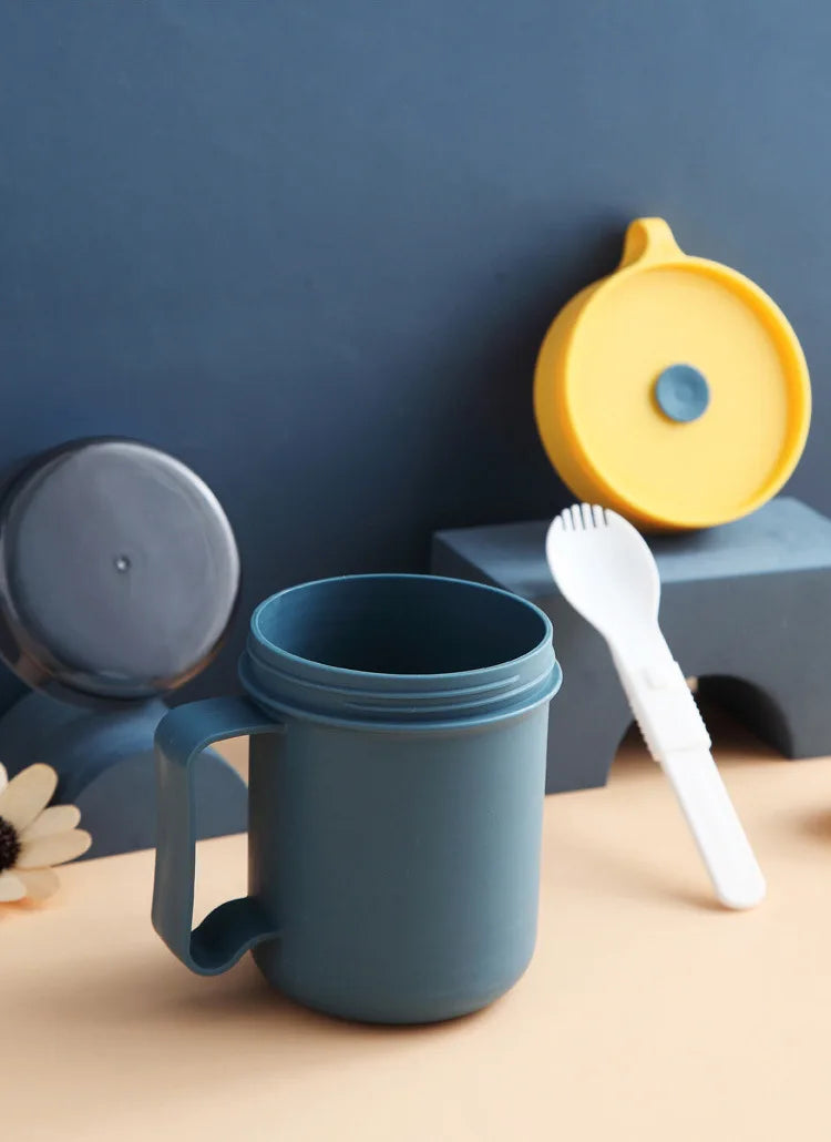 Swift-Soup Cup™ - Comfort | Tazza Termica Ermetica per Zuppa e Colazione - 500ml | con Cucchiaio Integrato e Manico Ergonomico