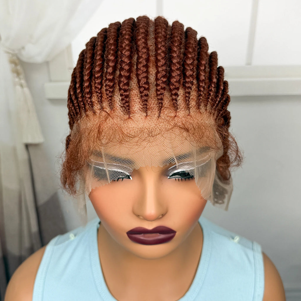 BraidedBob™ | Parrucca Sintetica Premium con Treccine Senza Nodi - Full Lace HD e Baby Hair