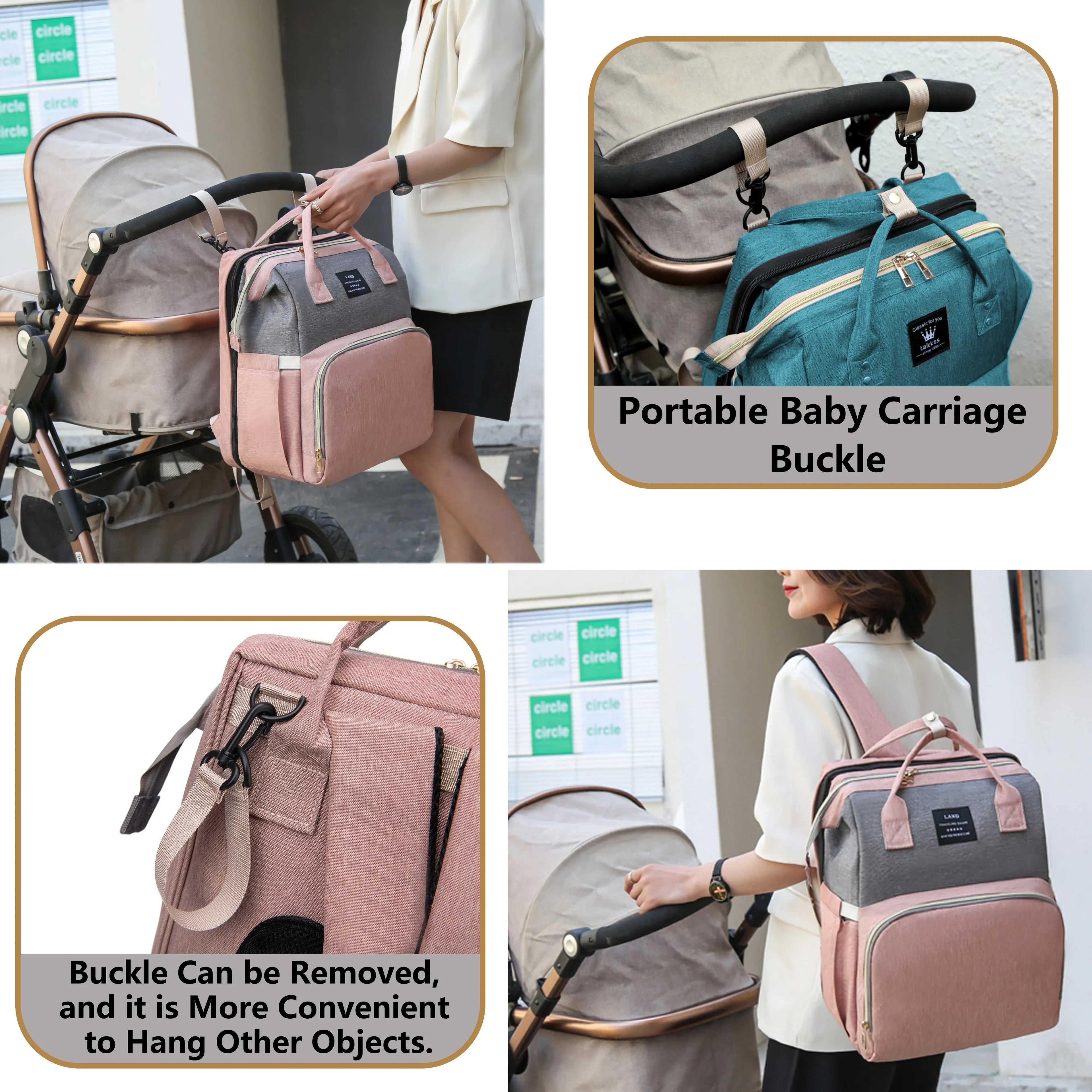 TravelBaby Elite™ – Zaino Maternità 3-in-1 | Culla da Viaggio Portatile, Fasciatoio & Tasche Termiche