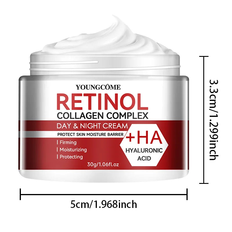 Retinol Collagen Complex™ | Crema Viso Rigenerante Giorno e Notte - Trattamento Intensivo Collagene e Acido Ialuronico
