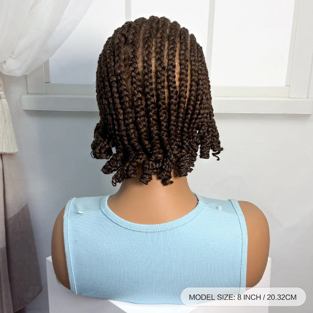 BraidedBob™ | Parrucca Sintetica Premium con Treccine Senza Nodi - Full Lace HD e Baby Hair