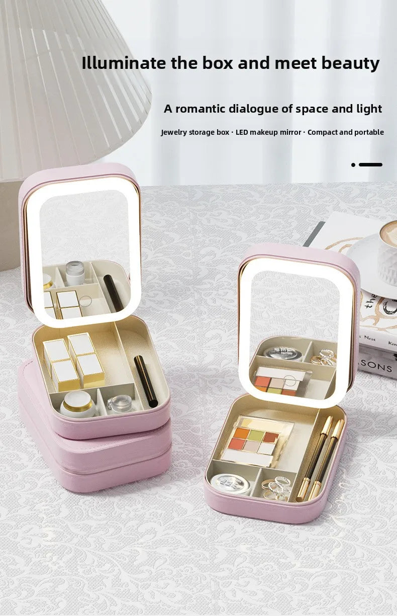 BeautyLed™ - Beauty Case da Viaggio con Specchio LED a 3 Intensità | Mini Makeup Station