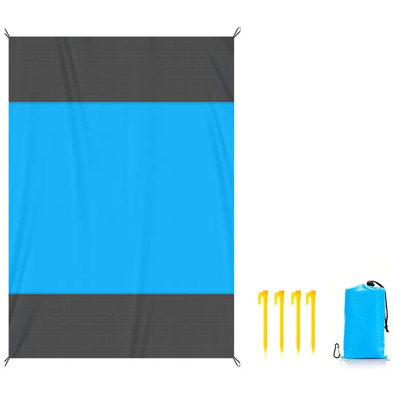 OceanMat SandFree™ | Tappetino da Spiaggia Ultra-Leggero con Picchetti - Antisabbia e Impermeabile