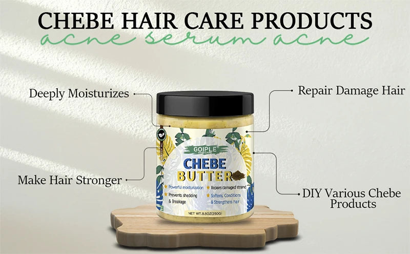 ChebeGold Ritual™ – Burro Chebe | Trattamento per la Riparazione e la Crescita dei Capelli | Rinforzante