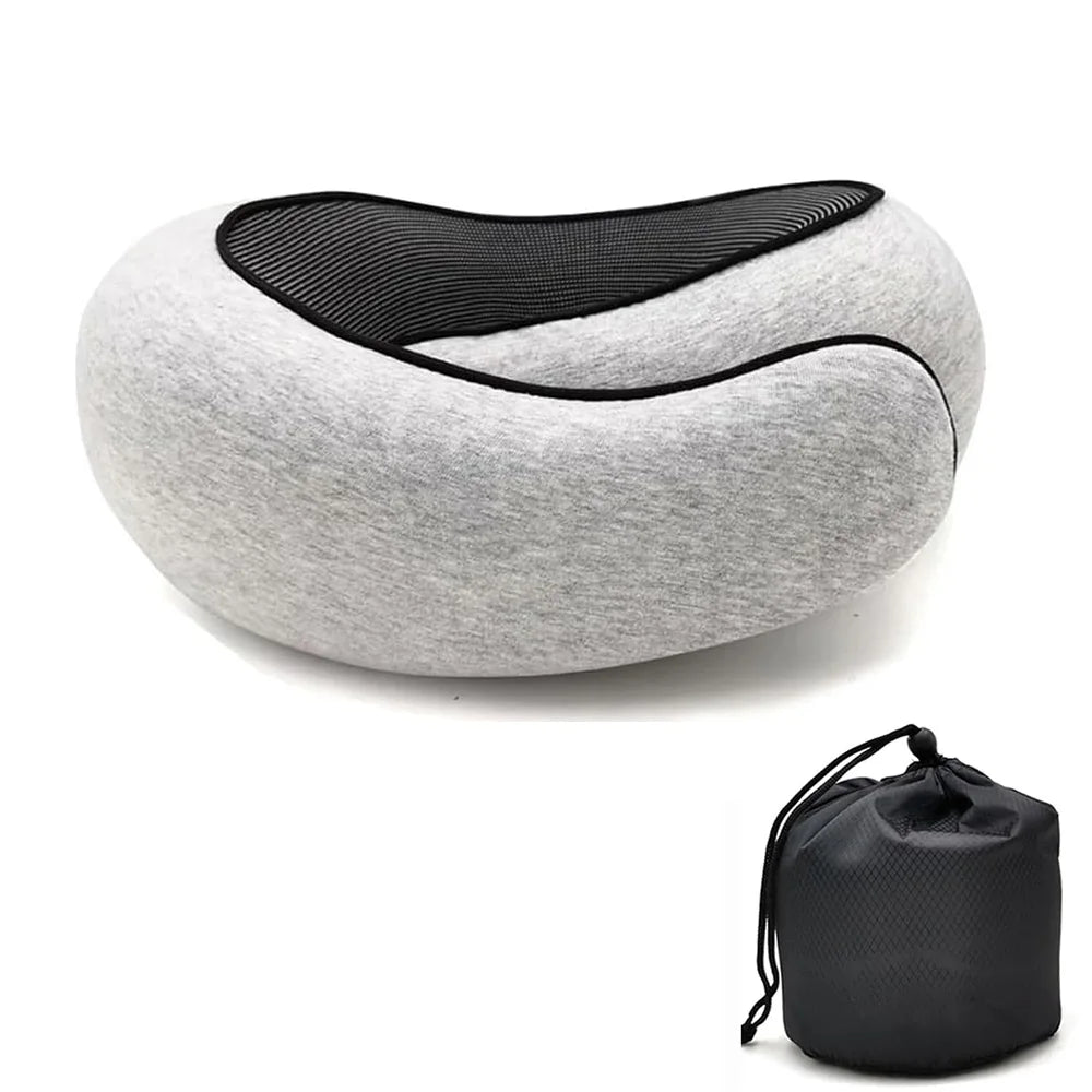 DreamSleep™ — Cuscino Cervicale Ergonomico in Memory Foam per Viaggi | Supporto 360°
