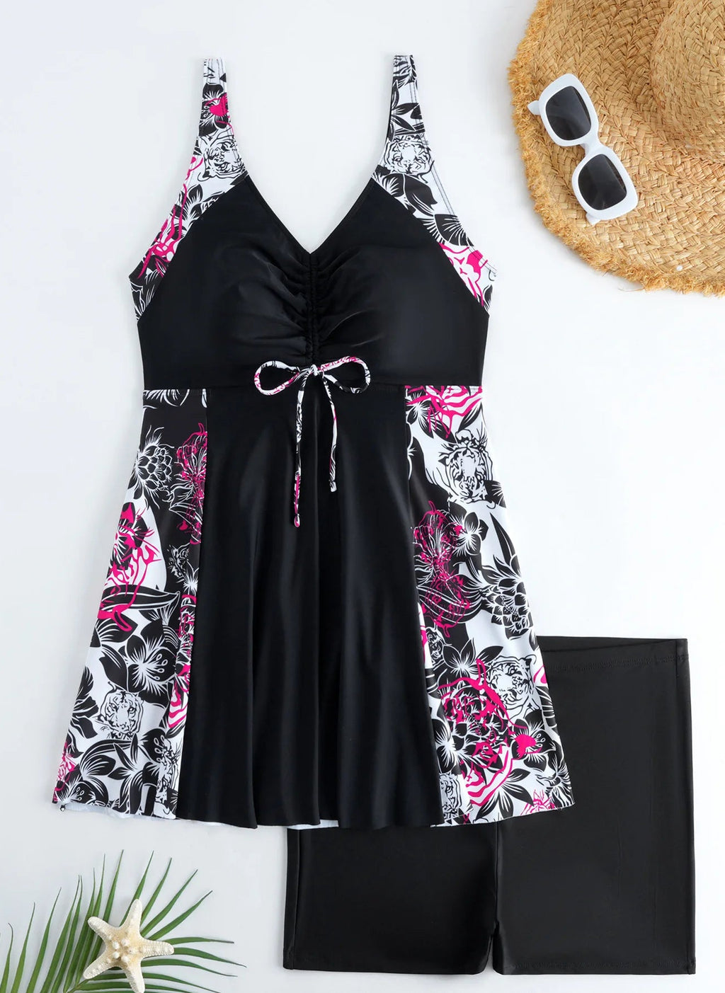 BeautyCurve™ Plus | Costume Modellante "Armonia Tropicale" - 8 Varianti di colore | Comfort Totale XL-5XL