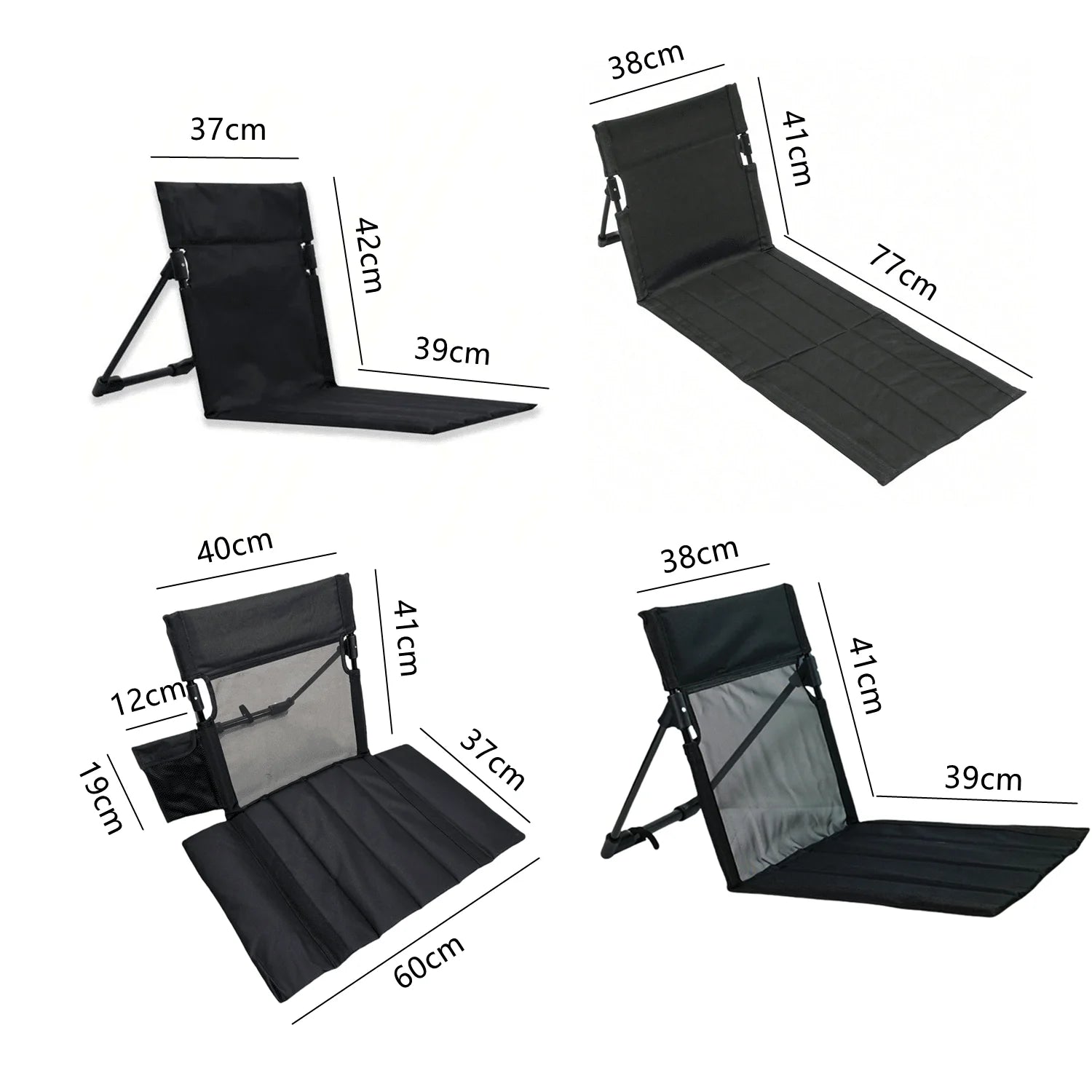 Lawn-Comfort Seat™ | Sedia-Tappetino Pieghevole con Comodo Schienale - Per Spiaggia Campeggio Picnic