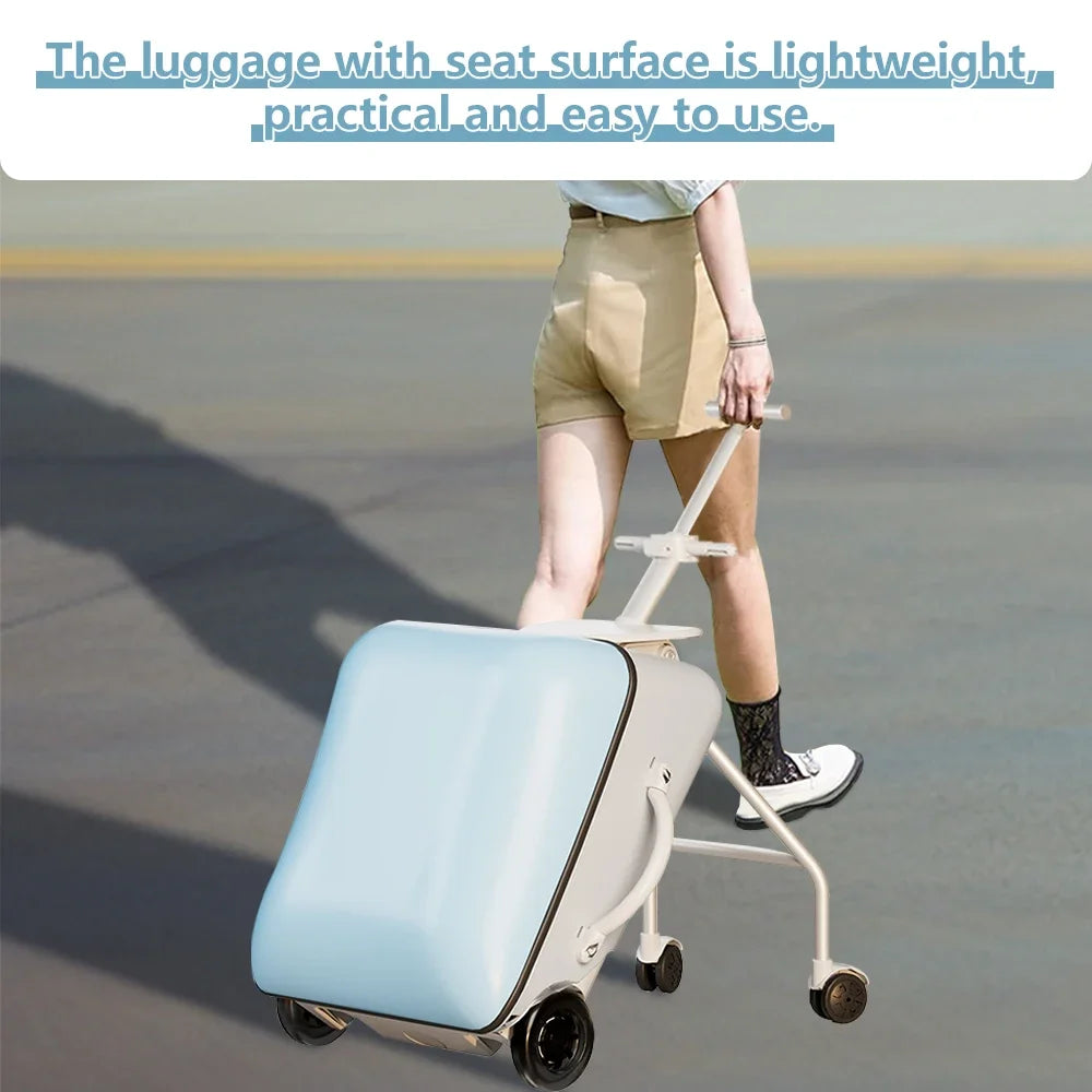 Travel-Kids Case™ | Valigia Trolley Cavalcabile con Seduta Integrata - Ruote Girevoli a 360°